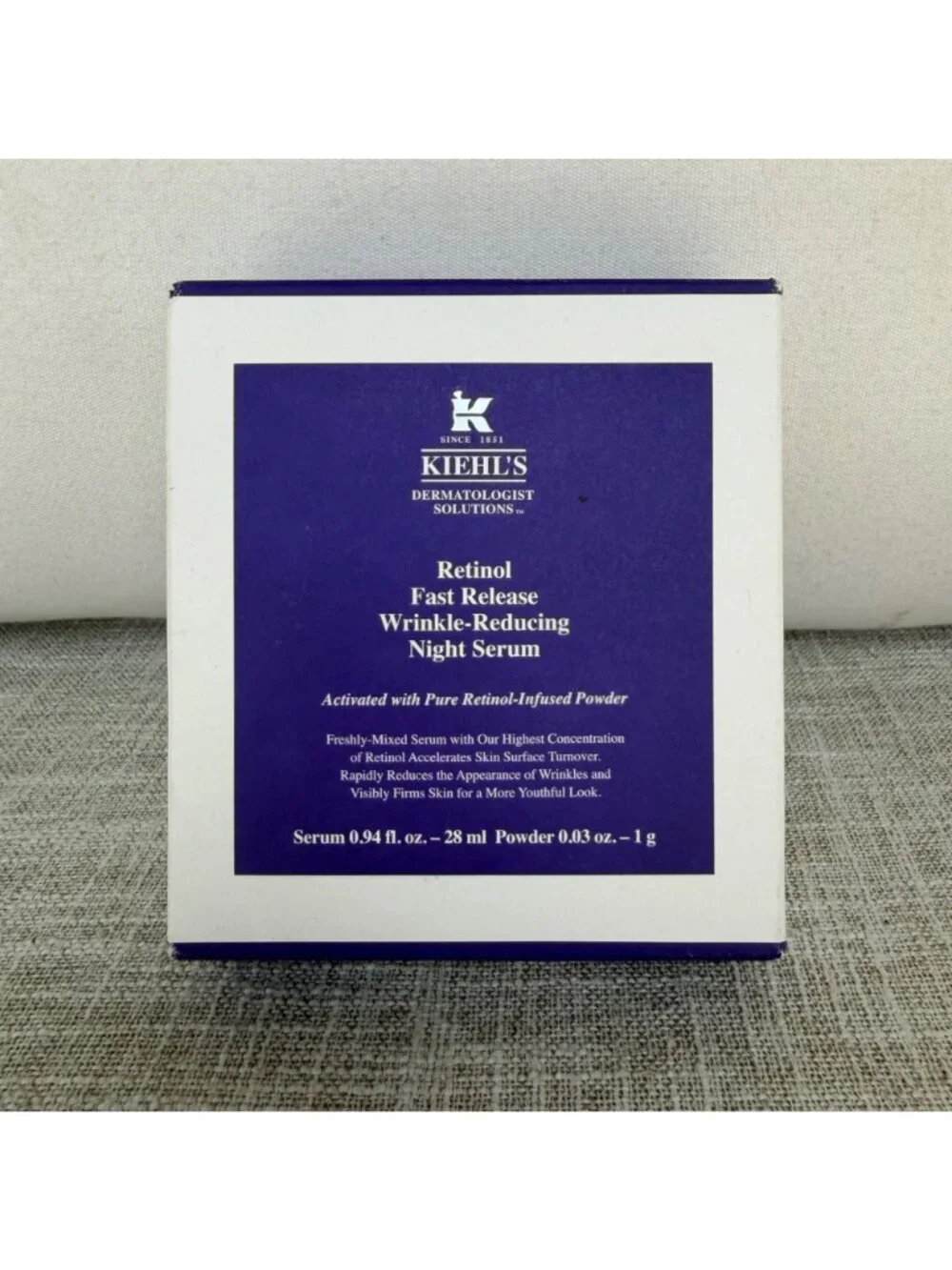 NIB KIEHL’S 0.3% RETINOL FAST RELEASE WRINKLE REDUCING NIGHT SERUM 28ML